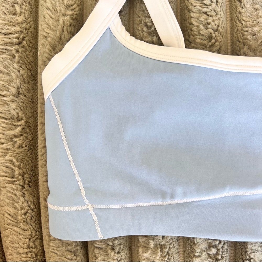 Fern Fitness Blue & White Women's Sports Bra- S - Picture 2 of 5